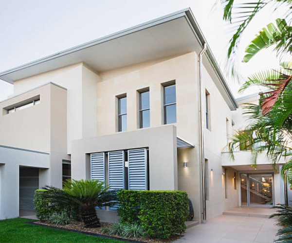 Contemporary house exterior on the Gold Coast, Queensland, Australia